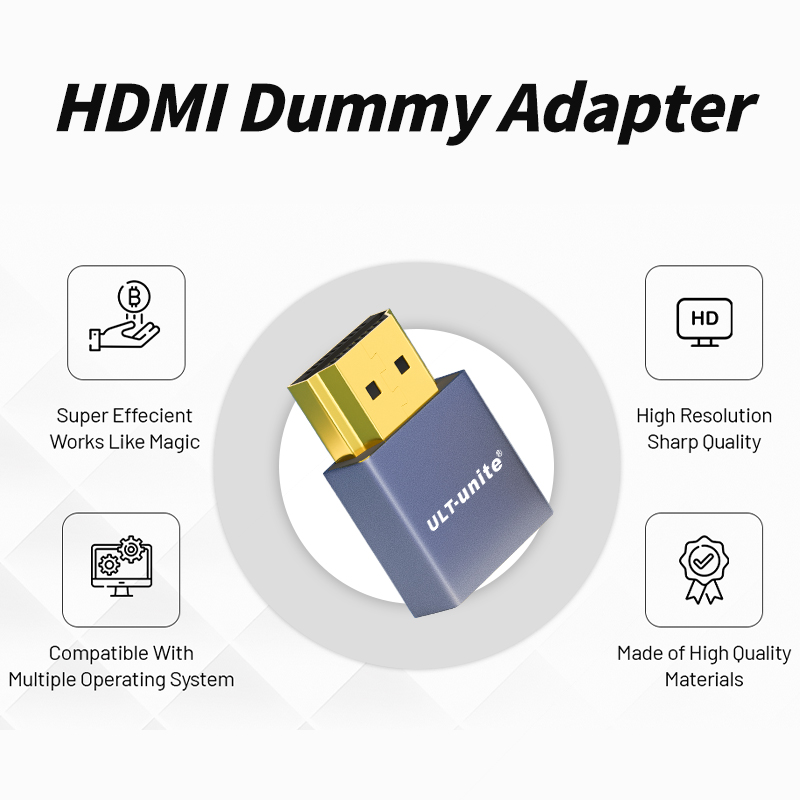 Adaptateur d'affichage fantÃ´me sans sauna, prise DUNIPlug HDMI, Ã©mulateur d'affichage virtuel, prise en charge 4K, 60Hz, 1080P, 120Hz, Ã©mulateur de moniteur EDID n° 2