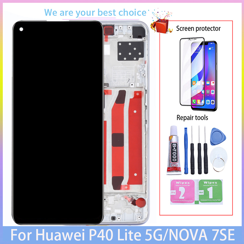 Ensemble Ã©cran tactile LCD avec chÃ¢ssis de remplacement, 6.5 pouces, qualitÃ© AAA, pour Huawei Nova 7 SE P40 Lite 5G n° 1