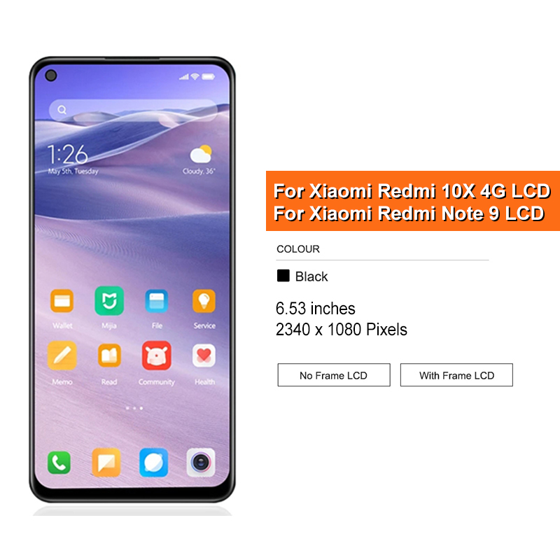 Ensemble Ã©cran tactile LCD de remplacement, 6.53 original, pour Xiaomi Redmi Note 9 10X 4G n° 2