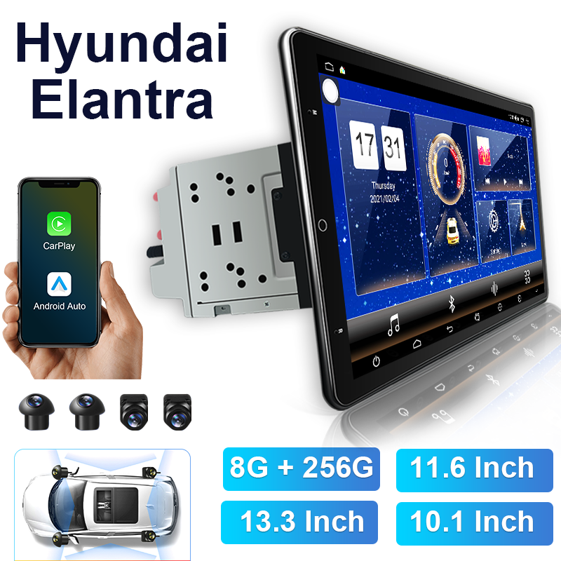 Lecteur de limitation de voiture Android pour Hyundai, autoradio avec Ã©cran Android, le nouveau moniteur automobile Avante AD Elantra LHD 2019 + n° 1