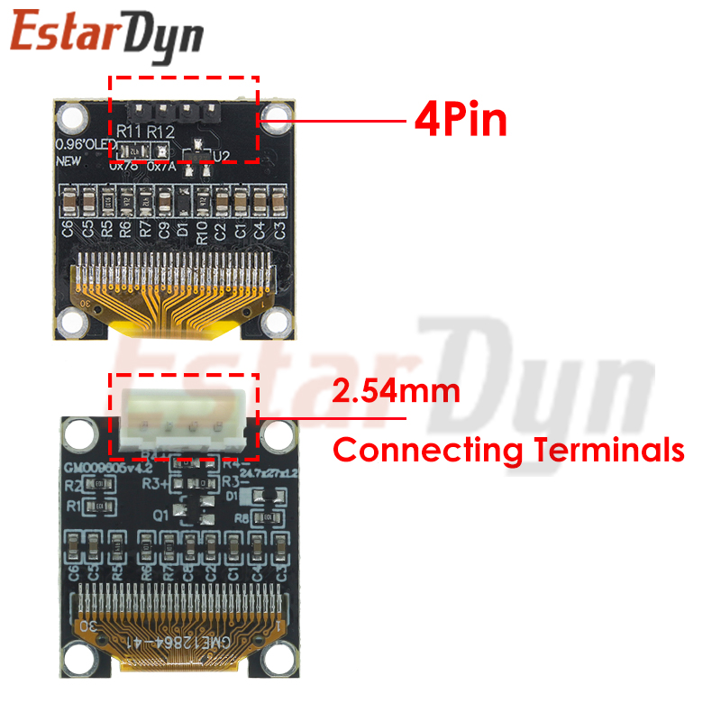 Carte d'Ã©cran LCD pour Ardu37, certification ROHS, Ã©cran Oled IIC sÃ©rie blanc, SSD1315 ogeneX64 I2C 0.96, 12864 pouces n° 2