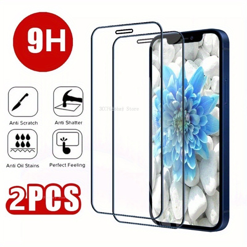 Protecteur d'Ã©cran en verre 9D pour iPhone, film de protection pour iPhone 14, 12 Pro Max, 11, 13 Pro, 15 Plus, Poly XS Max, 7, 8Plus, 2 piÃ¨ces n° 3