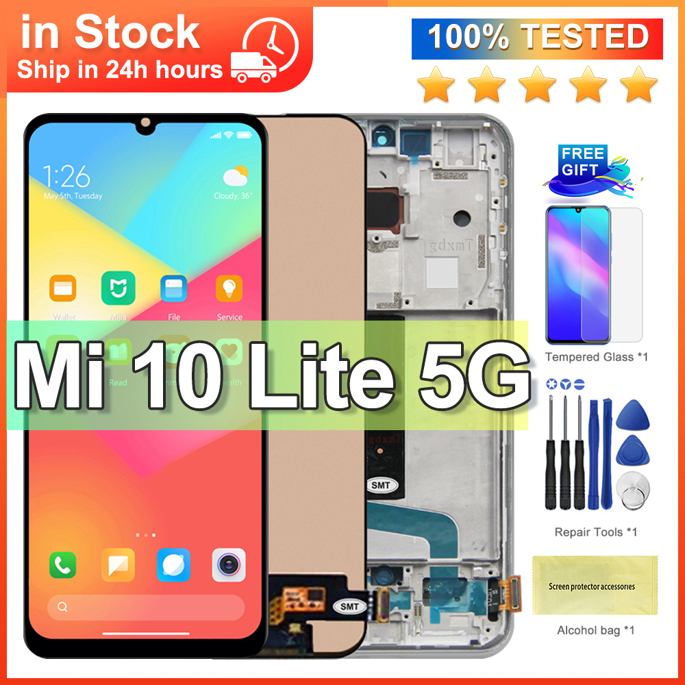 Assemblage de HÃ©bergements eur d'Ã©cran tactile d'affichage Ã  cristaux liquides pour Xiaomi, Mi 10 Lite, M2002J9G, 5G, 100% Test n° 1