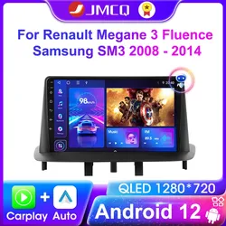 JMCQ-Autoradio Android 12 avec Navigation GPS 4G et Wifi, Lecteur VidÃ©o 2 Din pour Voiture Renault Megane 3 (2008-2014) small picture n° 1