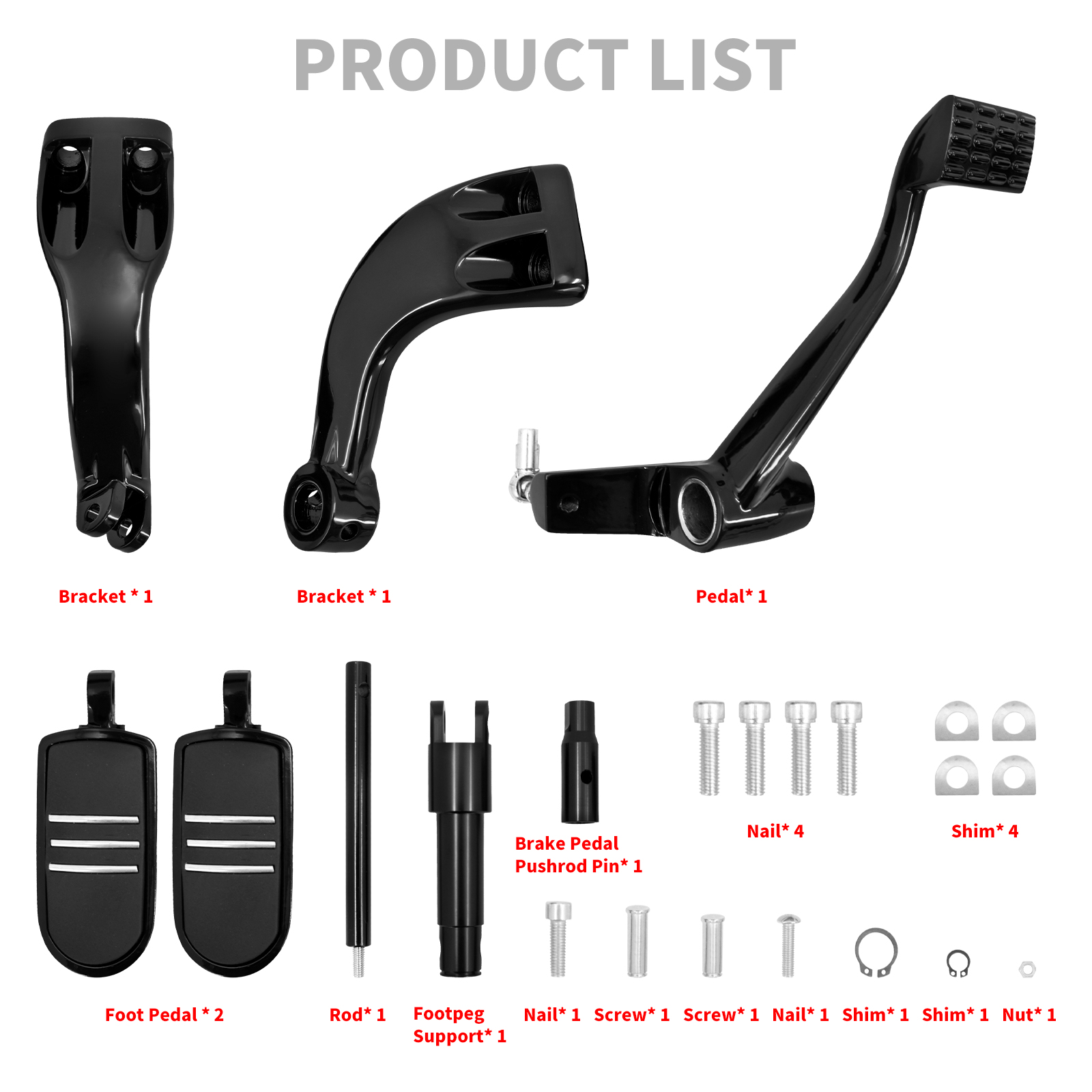 Kit de commande intermÃ©diaire pour moto, repose-pieds, pÃ©dale, leviers de changement de vitesse, ensemble de tringlerie pour Harley Sportster XL 883 1200 72 48, Iron Smile Low n° 5