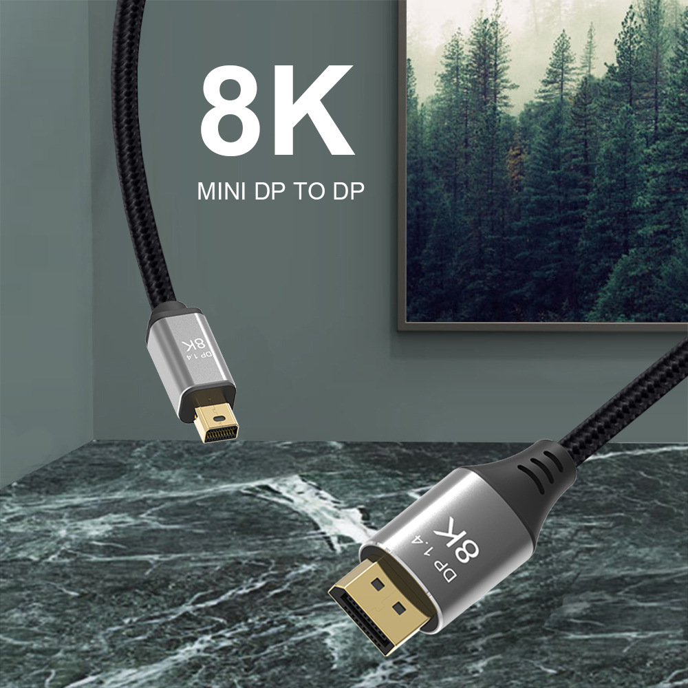 CÃ¢ble mini DP vers DisplayPort 1.4, adaptateur 8K pour Macbook Pro Air, budgÃ©taire 4K, 1m 2m 3m n° 4