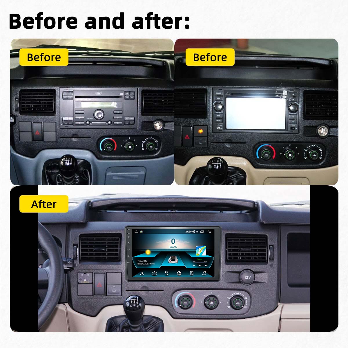 Autoradio Android avec Navigation GPS pour Voiture Ford, UnitÃ© Centrale, Lecteur Audio StÃ©rÃ©o, 2 Din, NouveautÃ© ATIC 2009-2019 n° 2