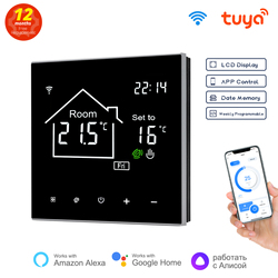 Tuya â€“ Thermostat Intelligent, avec Ã‰cran Tactile LCD, WiFi, TÃ©lÃ©commande, de TempÃ©rature pour Chauffage Ã‰lectrique au Sol, ChaudiÃ¨re Ã  Eau/Gaz small picture n° 1