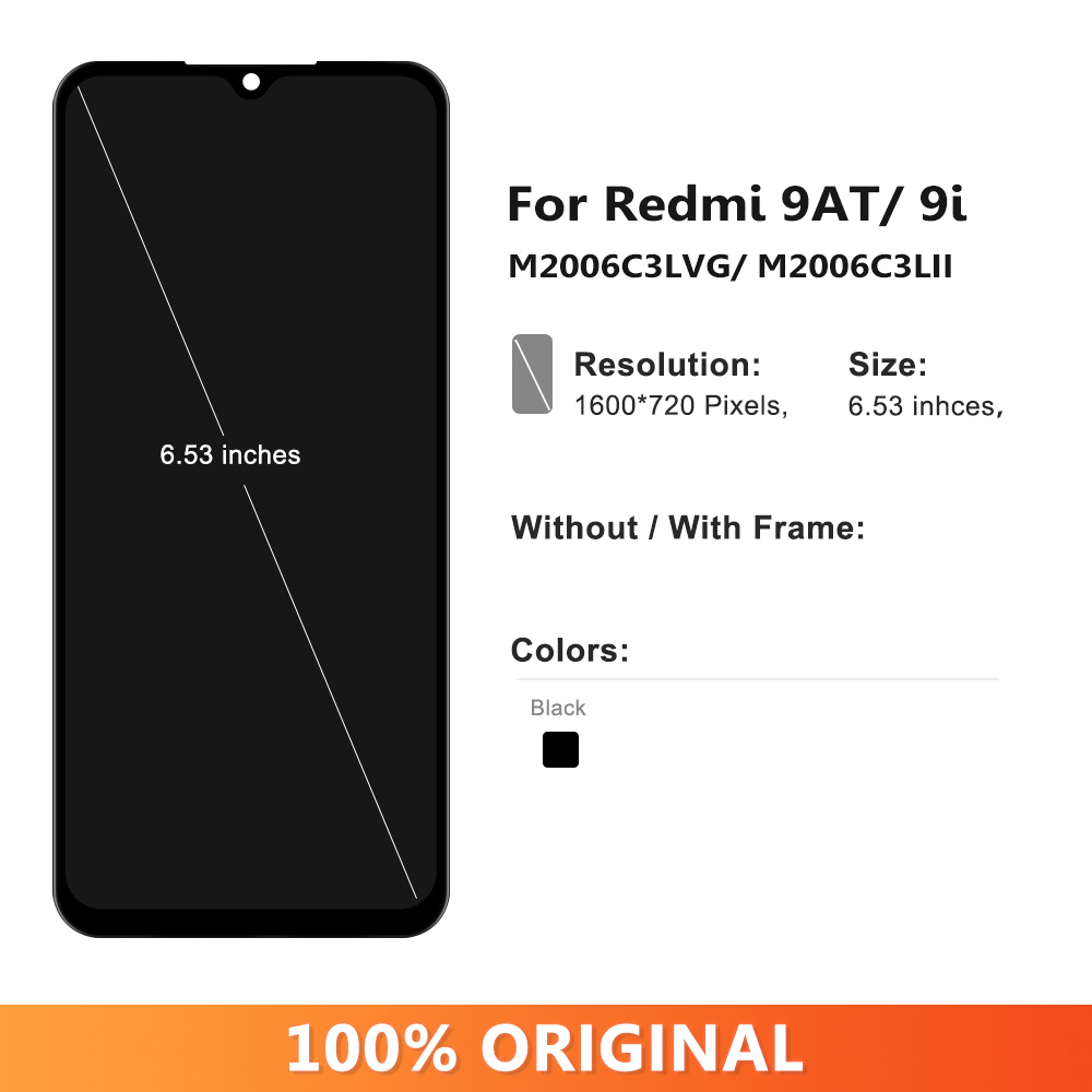 Ã‰cran tactile Lcd de remplacement, 6.53 pouces, avec chÃ¢ssis, pour Xiaomi Redmi 9AT n° 2