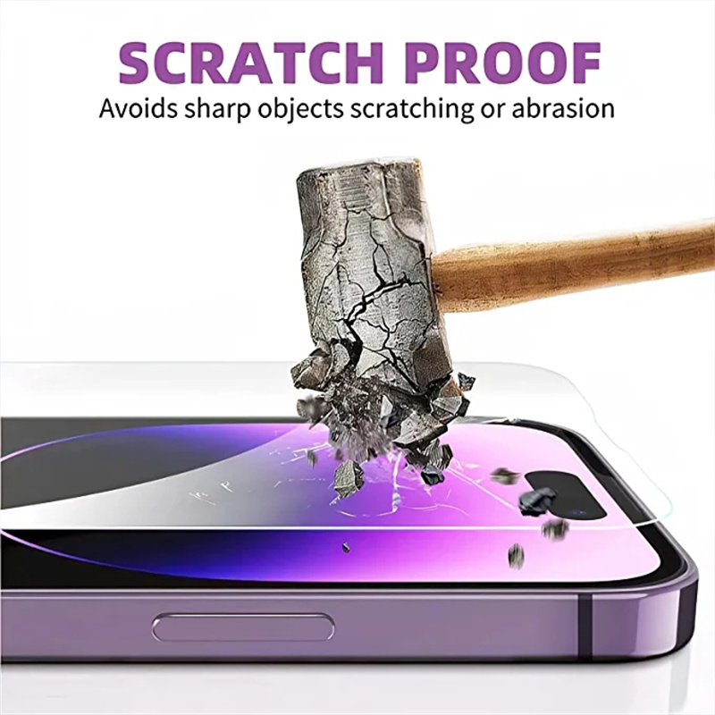 Protecteur d'Ã‰cran en Verre pour iPhone, Accessoire pour ModÃ¨les 15, 14, 13, 12, 11 Pro Max, 13 Mini, 14, 8, 7, 6, 6S, 15 Plus, Poly X, XS Max, 4 PiÃ¨ces n° 2