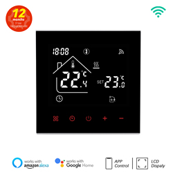 Tuya-Thermostat Intelligent avec Ã‰cran Tactile LCD, pour Chauffage Ã‰lectrique au Sol, Eau/Gaz, Microphone, TÃ©lÃ©commande de TempÃ©rature small picture n° 1