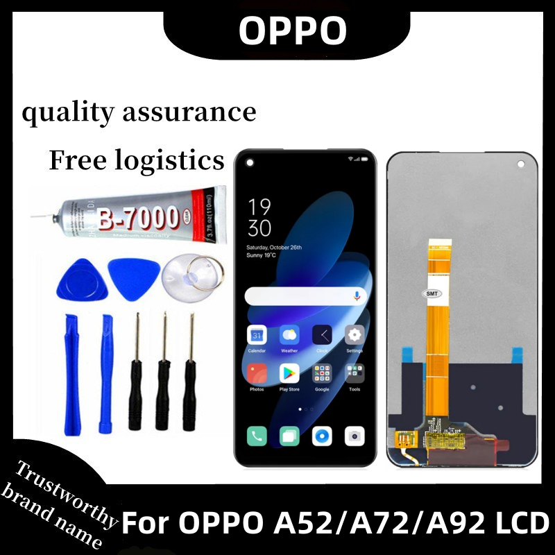 Reemplazo-NumÃ©riseur LCD d'origine pour Oppo A72, A92, 6,5 pouces, Ã©cran standardisÃ© Ã  l'Ã©cran, avec marque, 138 Oppo A52, CPH n° 1