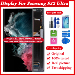 Écran d'origine S22 Ultra pour Samsung Galaxy S22 Ultra LCD 5G avec cadre S908B S908E remplacement de numériseur d'écran tactile d'affichage