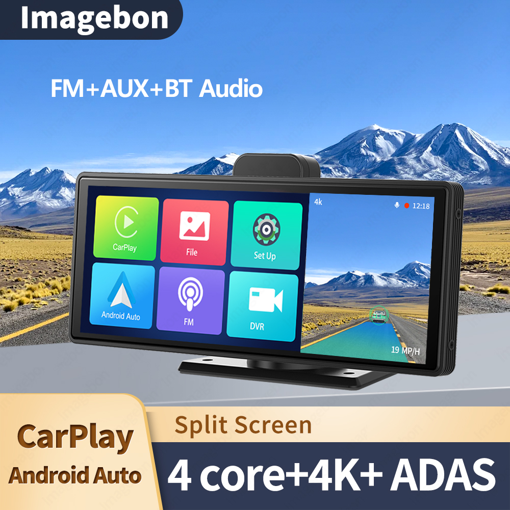 CarPlay sans fil et Android Auto Dash Cam, Ã©cran tactile ADAS, DVR 4K, navigation GPS, carte Prada, enregistreur vidÃ©o, parc 24H, AUX, 10.26 pouces n° 1