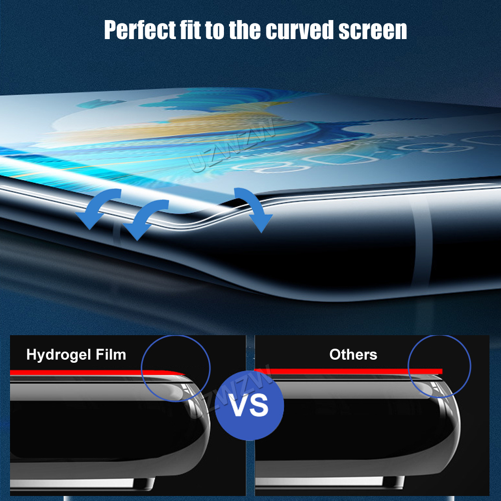 Protecteur d'écran pour Oppo Reno4 Pro 5G/4G, film hydrogel souple, 3D incurvé, couverture complète, 3 pièces n° 2