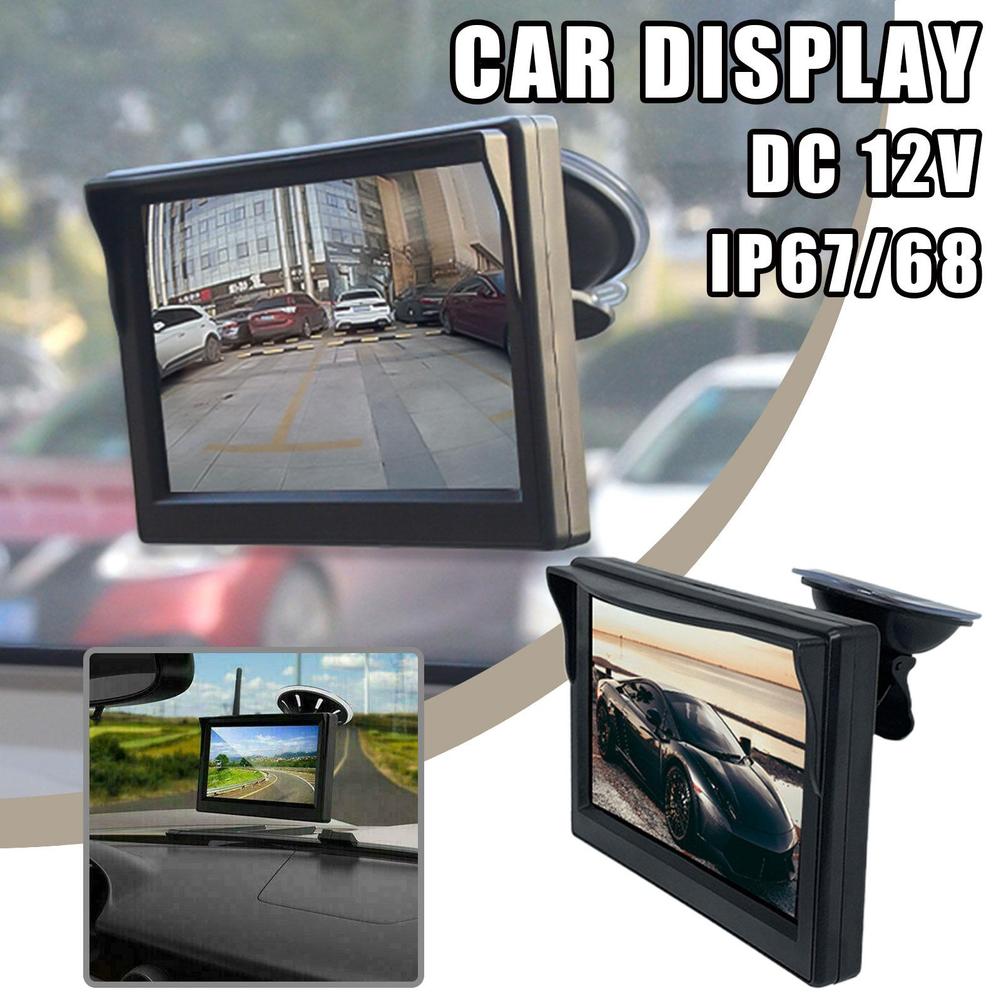 Moniteur de Voiture TFT LCD HD NumÃ©rique 16:9 de 4.3 Pouces, Ã‰cran 800x480, EntrÃ©e VidÃ©o 2 Voies, ColorÃ©, pour PaupiÃ¨res, CamÃ©ra de Rectransistors, DVD, VCD, W9W1 n° 3