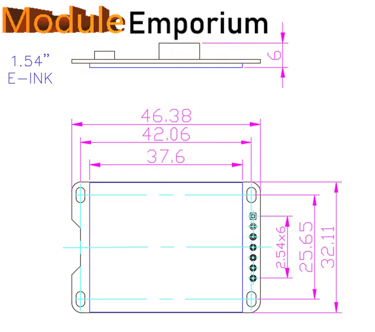 Ã‰cran d'affichage noir et blanc Ã©ventuelles I E-Paper Eink E-Ink pour Ardu37, 1.54 pouces n° 6