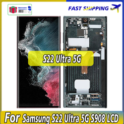 Écran tactile LCD AMOLED avec points, pour Samsung S22 Ultra 5G S908 S908B S908U, 100% Original