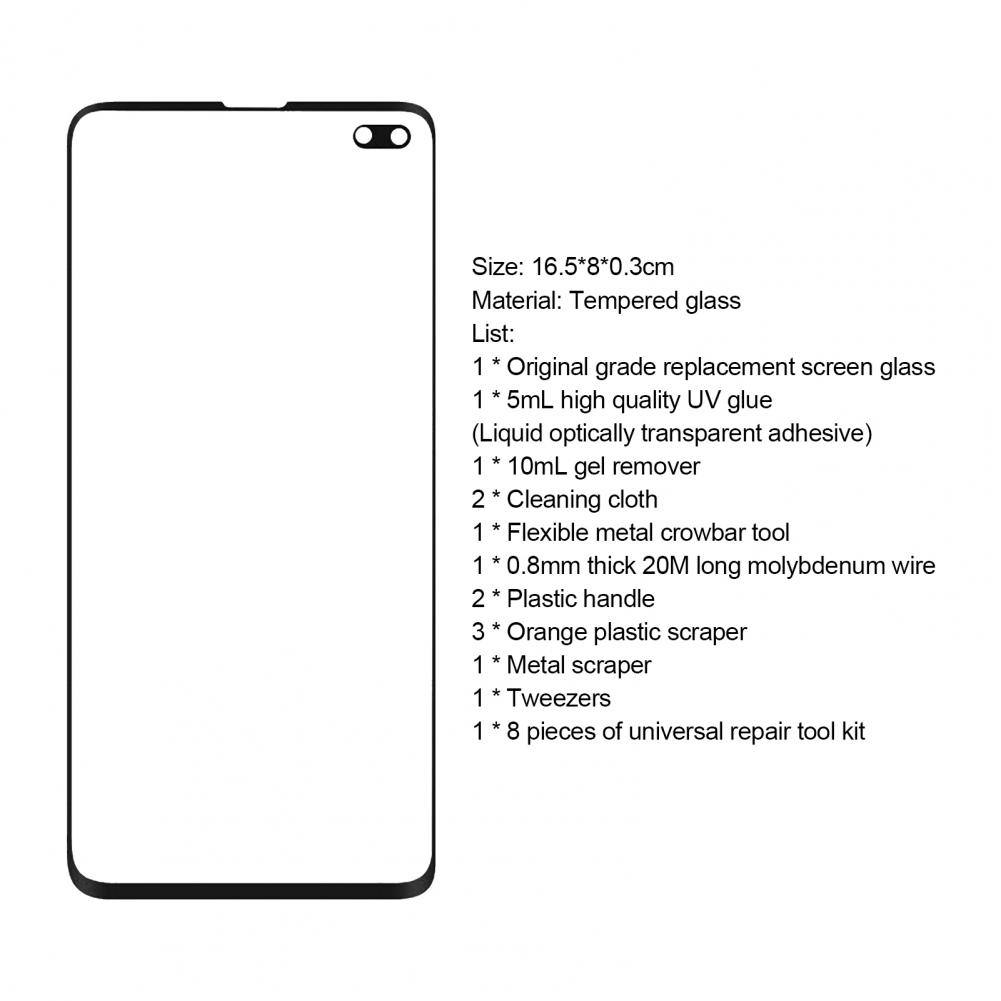 Kit de rÃ©paration d'Ã©cran tactile en verre avant avec colle UV, remplacement de l'Ã©cran tactile, Samsung Galaxy S8, S8 Plus, S9, S9 Plus, S10, S20, S21 Plus n° 6