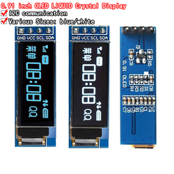 Module d'affichage OLED pour Ardunio, Ã©cran LED LCD, blanc et bleu, 0.91 pouces, interface IIC i2C, SSD1306, 12864, 0.91 small picture n° 1