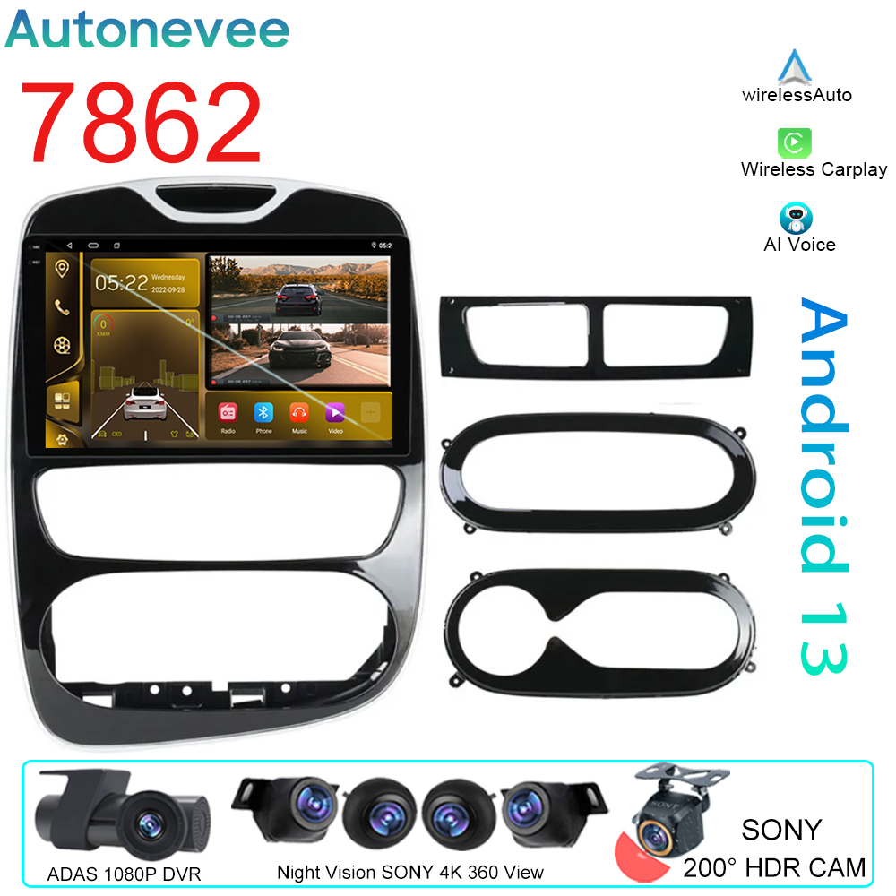 Autoradio Android pour Renault Clio 4, BH98, SHIRT 98, 2012-2019, Navigation GPS, Lecteur de Limitation, Sans DVD, 2DIN, UnitÃ© Centrale StÃ©rÃ©o n° 1