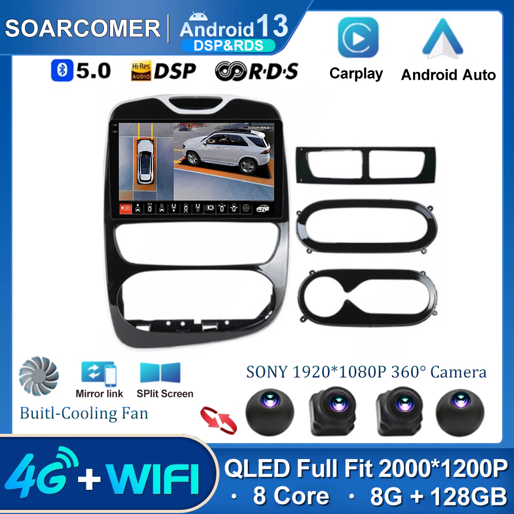 Autoradio Android 13 pour Renault Clio 4, BH98, SHIRT 98, 2016-2019, Limitation de l'autoradio, GPS, WiFi, Commande vocale, DSP, IPS, Auto, 360 CamÃ©ras n° 1