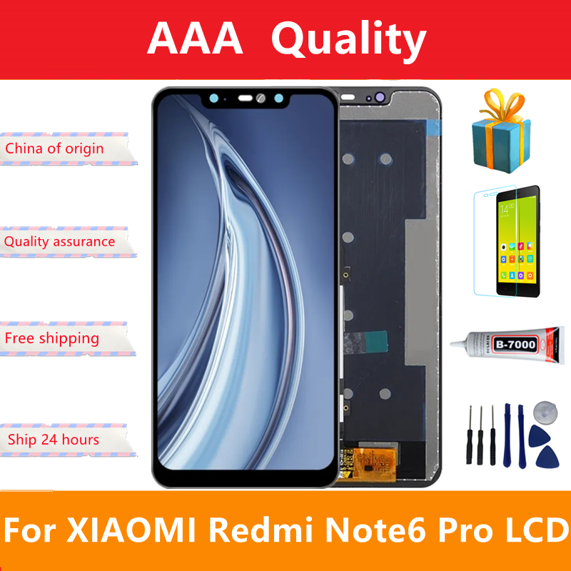 Remplacement d'Ã©cran tactile LCD avec cadre, Xiaomi Redmi Note 6 Pro, M1806E7TG, 6.26 , Original n° 1