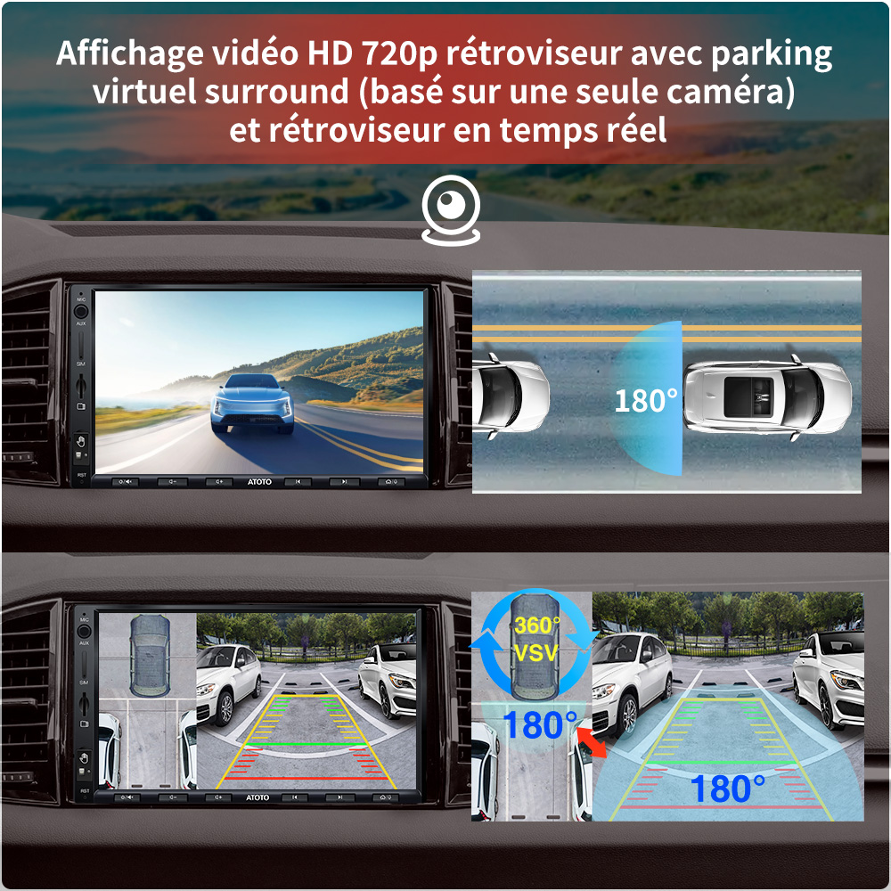 ATOTO â€“ Autoradio S8 Ultra AE-S8G2A78UL-A-X, Android, 2 din, stÃ©rÃ©o, lecteur Carplay sans fil, Bluetooth, HD, pour tableau de bord, liaison tÃ©lÃ©phonique Avec le geste des mains et le modem cellulaire 4G intÃ©grÃ© n° 4