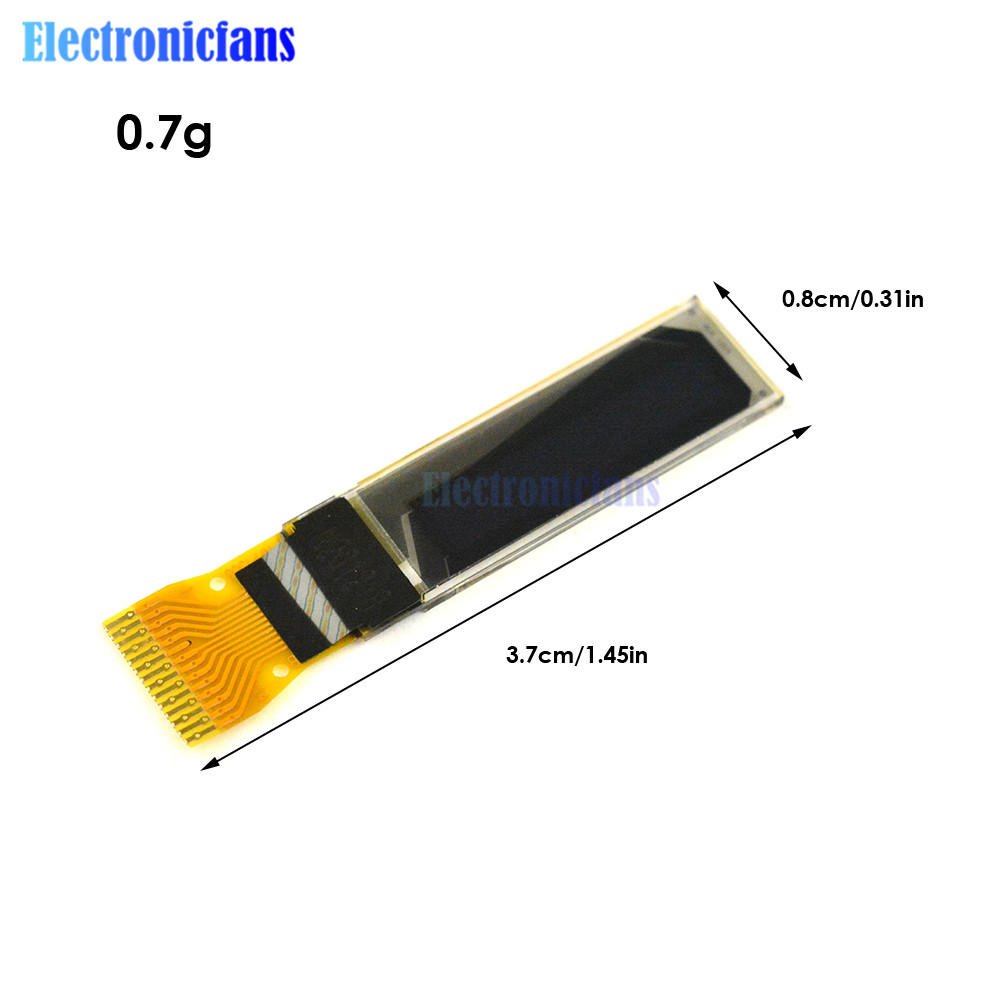 Carte de commande d'Ã©cran LCD avec broche pour Ardu37, Ã©cran OLED blanc, technologie, interface IIC, 0.69 pouces, 96x16, 3-5.5V n° 6