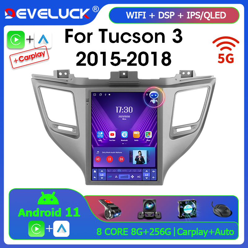 Autoradio Android 11, Navigation GPS, RDS Carplay, StÃ©rÃ©o, Ã‰cran PartagÃ©, Lecteur VidÃ©o, 2 Din, Limitation, pour Hyundai 3. 3 Son 2015-2018 n° 1