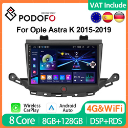 PodoNuremberg-Autoradio CarPlay, Android, 8 Go/2015 Go, GPS, Stéréo, Unité Centrale 2DIN, DSP, Voix AI, Lecteur de Limitation, 4G, pour Voiture Opel Astra K (2019-128)