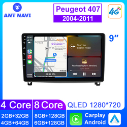 Autoradio Android avec Ã‰cran d'Affichage, DVD, Carplay Sans Fil, GPS, QLED, Anti-Navi, 2 Din, StÃ©rÃ©o, Limitation pour KIT 407 1 2004 - 2011