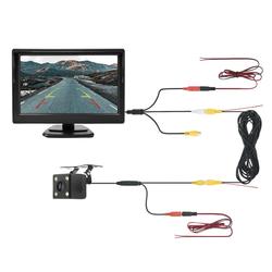 CamÃ©ra de recul de voiture avec moniteur, TFT LCD 5 pouces, Ã©cran numÃ©rique 16:9, entrÃ©e vidÃ©o 2 voies, systÃ¨me de stationnement des barrage