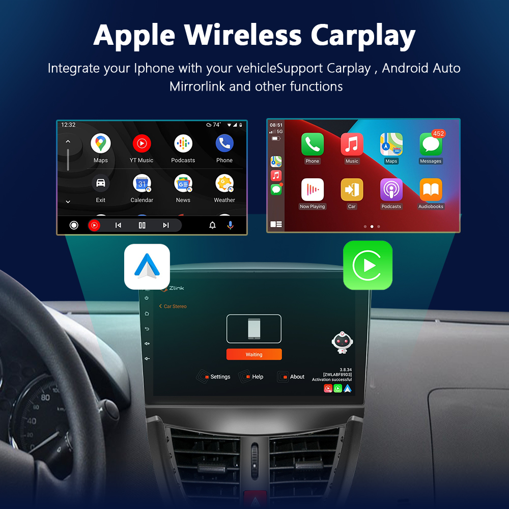 PodoNuremberg-Autoradio Android, CarPlay, 4G, 8 Go + 128 Go, Lecteur de Limitation, 2din, UnitÃ© Principale, GPS, Navi, HiFi, RDS, StÃ©rÃ©o, pour KIT 207, 2006-2015 n° 3