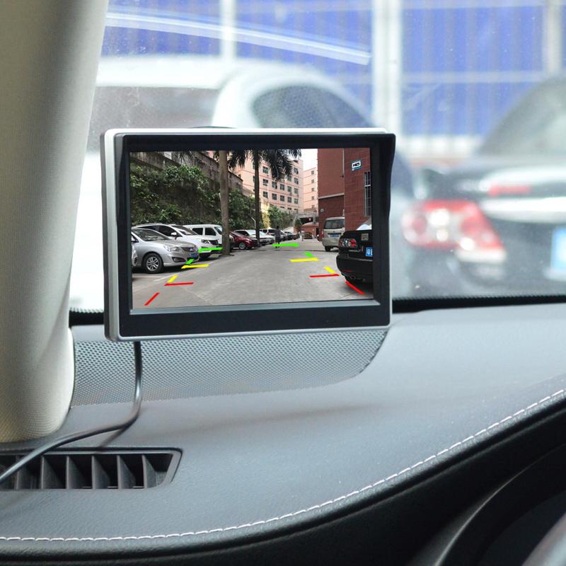 Moniteur LCD TFT numÃ©rique pour voiture, entrÃ©e vidÃ©o 2 voies pour barrage, camÃ©ra de recul, moniteur de stationnement, 2023, Ã©cran 800x480, 5 pouces n° 2