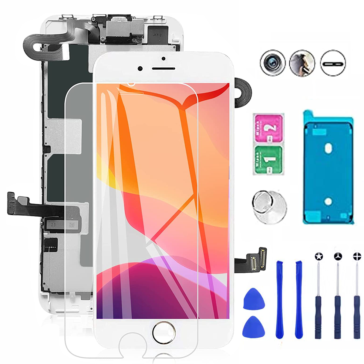 Ensemble complet d'Ã©cran LCD de remplacement pour iPhone 8 7 6S 6 Plus, assemblage de HÃ©bergements eur d'Ã©cran d'invitation avec camÃ©ra avant et rÃ©cepteur de tÃ©lÃ©phone n° 1