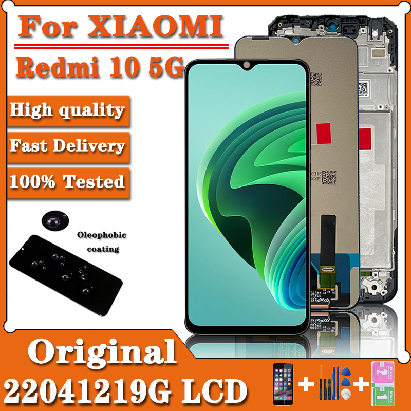 Ã‰cran tactile LCD d'origine avec cadre, 6.5 AAA +, Xiaomi Redmi 10 5G 2041219G 22041219 n° 1