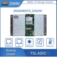 Dwin-Panneau tactile rÃ©sistif pour Ardu37, Ã©cran LCD TFT HMI, technologie TN TTL, RS232, DMG80480Y070 _ 02NN, NR, 7 pouces, 800x480 small picture n° 2