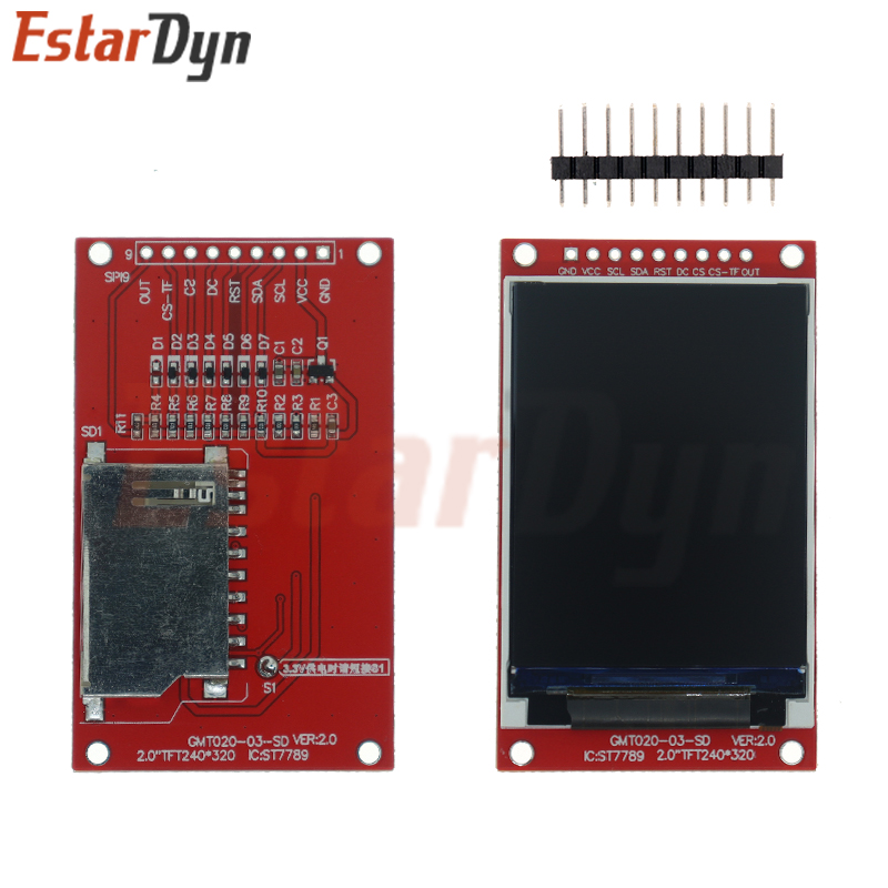 Ã‰cran TFT OLED LCD, 2.0 pouces, lecteur IC ST7789V, KampRGBx320, interface matricielle Ã©ventuelles I pour Arduio, document complet, technologie d'affichage LCD n° 4