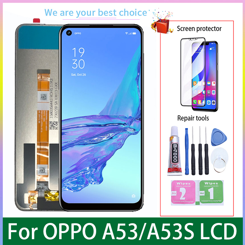 Ã‰cran tactile LCD avec cadre pour OPPO A53, piÃ¨ces de rechange, assemblage de HÃ©bergements eur, original, A53S, CPH2127, CPH2131, CPH2139,CPH2135 n° 1