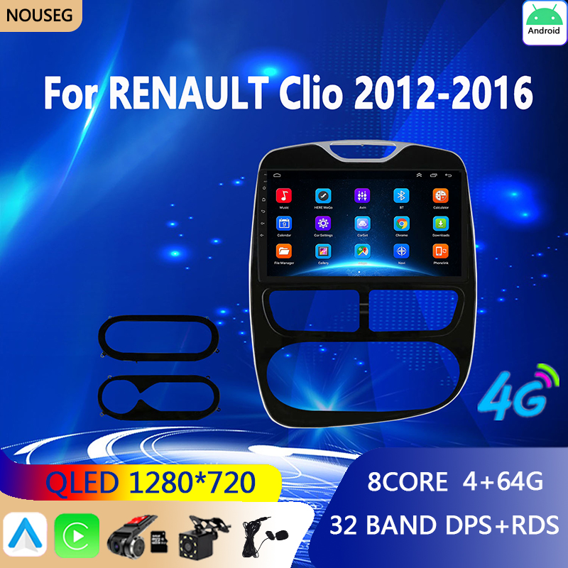 Autoradio Android Carplay pour Renault Clio 4 2012-2016, 4G, Limitation de la voiture, GPS, 2 Din n° 1