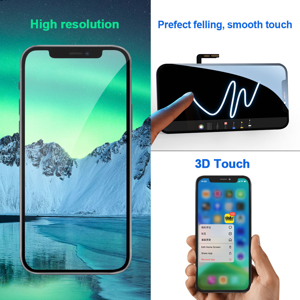 Ã‰cran tactile LCD de remplacement pour iPhone 12 Pro, HÃ©bergements eur, piÃ¨ces d'assemblage, haute qualitÃ© n° 5