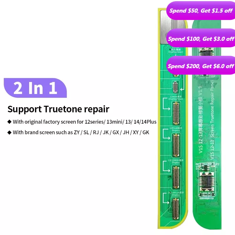 JCID JC V1SE True Tone Board pour iPhone, 12, 13, 14, PRO MAX, MINI, copie d'Ã©cran d'origine, rÃ©cupÃ©ration d'affichage, document d'origine, lecture et Ã©criture n° 1