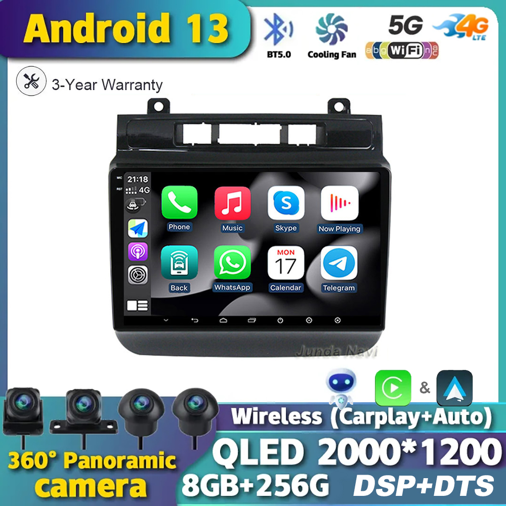 Autoradio Android 13 pour Volkswagen Touareg FL NF 2010-2018, Limitation 4G DSP, Lecteur VidÃ©o, Navigation GPS, Carplay, Ã‰cran PartagÃ© n° 1