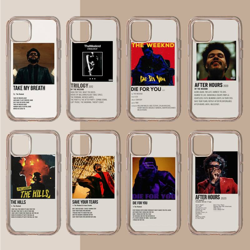 The Weeknd-Coque de tÃ©lÃ©phone transparente et souple pour iPhone, affiche minimaliste, 11, 13, 12, 14, X, XS, XR Pro Max, Mini Plus n° 1