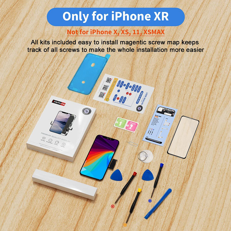 EFAITHFIX-Ã‰cran tactile LCD 3D de remplacement, 6.1 pouces, avec outils de rÃ©paration, pour iPhone n° 5