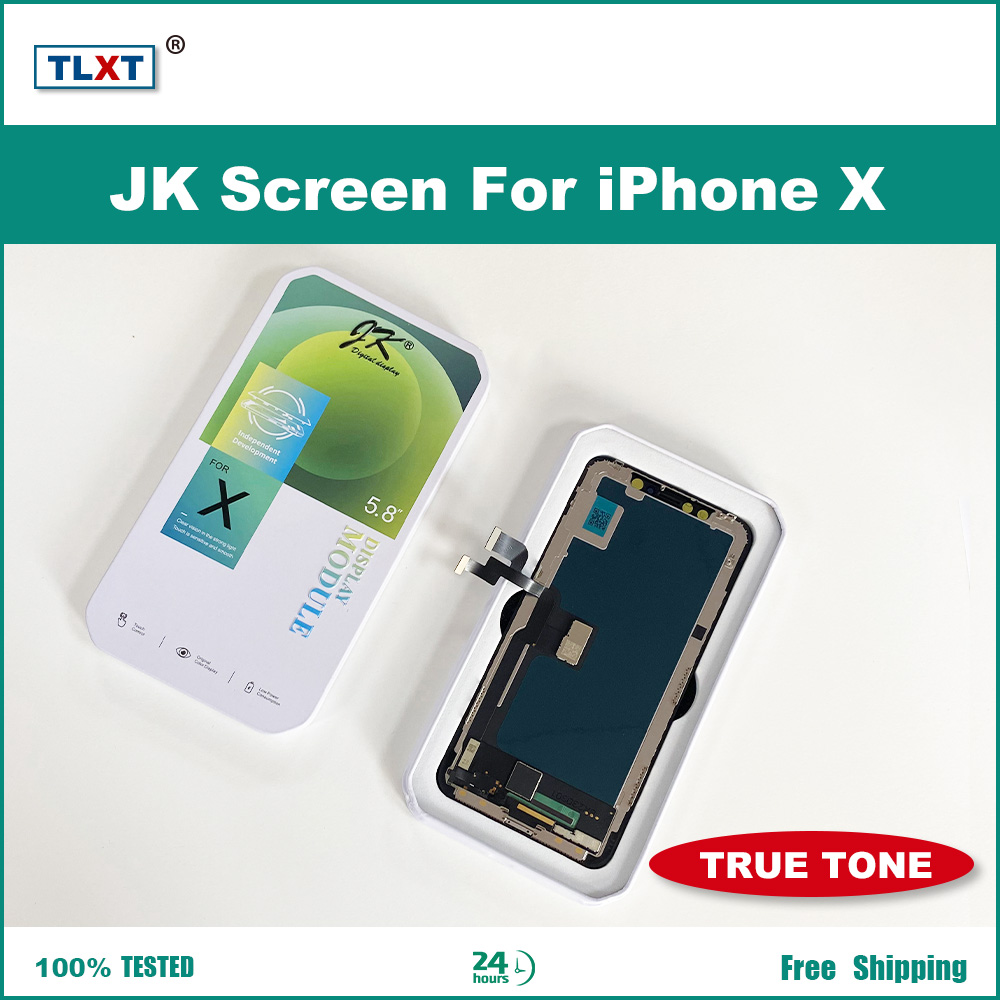 JK-Ensemble Ã©cran tactile LCD, sans frÃ©quence, piÃ¨ces de rechange, pour iPhone X Poly Xs Max 11 12 12Pro n° 2