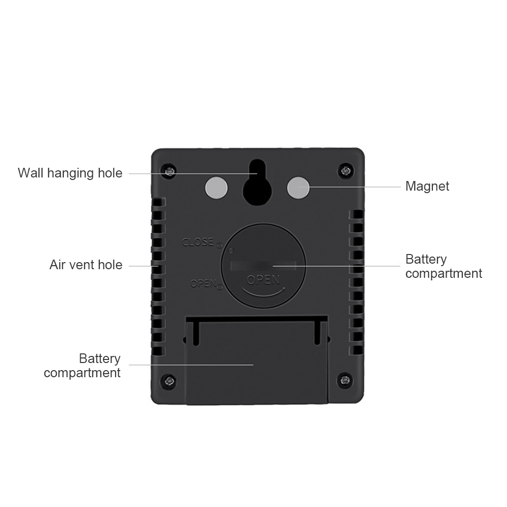 ThermomÃ¨tre et hygromÃ¨tre numÃ©rique Ã  Ã©cran tactile LCD, capteur de tempÃ©rature et humiditÃ© d'intÃ©rieur, pratique, Instrument de mesure n° 6