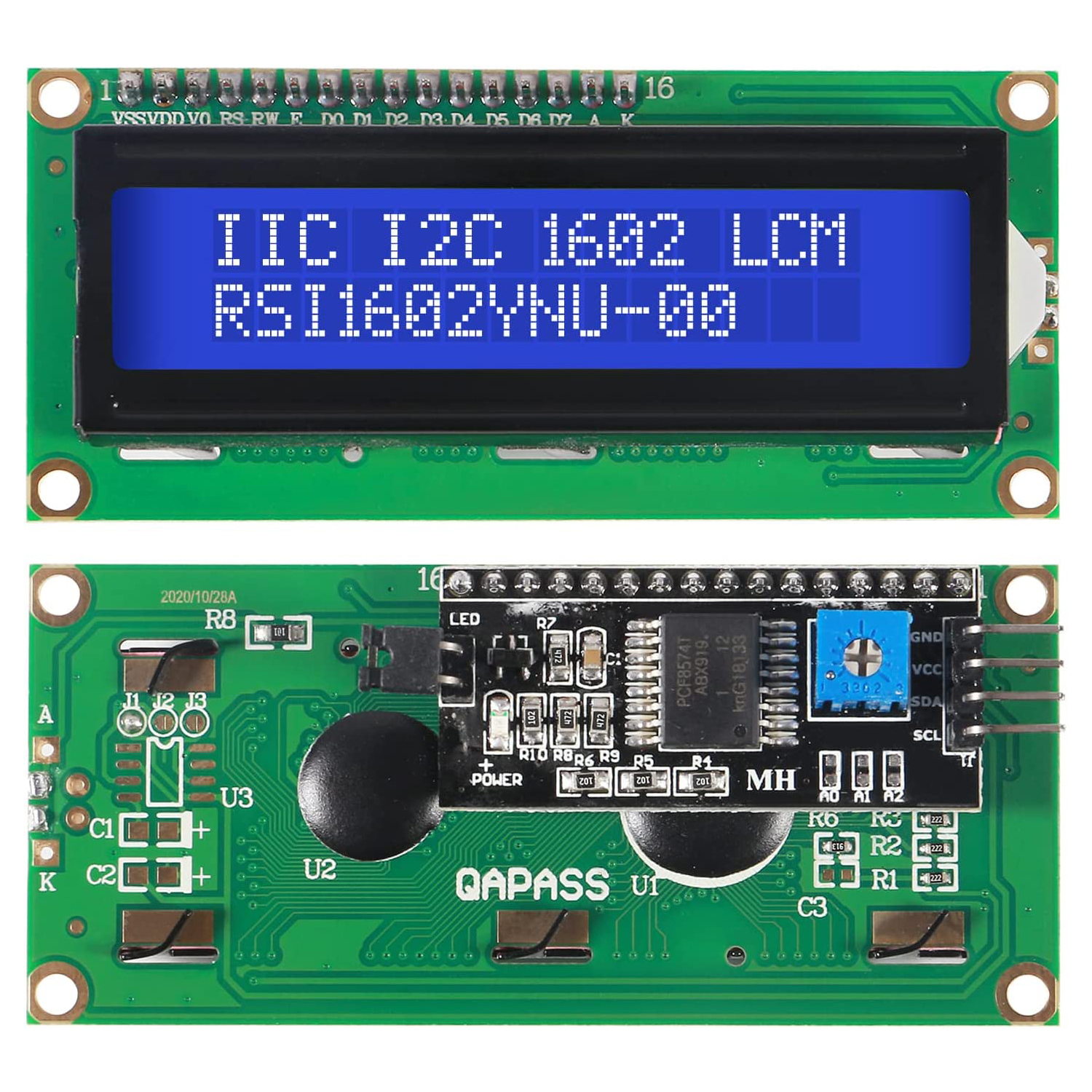 Adaptateur petsÃ©rie IIC/ I2C/ LCD et Ã©cran technique LCD 1602 16x2, rÃ©tro-Ã©clairage compatible avec Ardu37R3 MEIncome 2560 n° 5