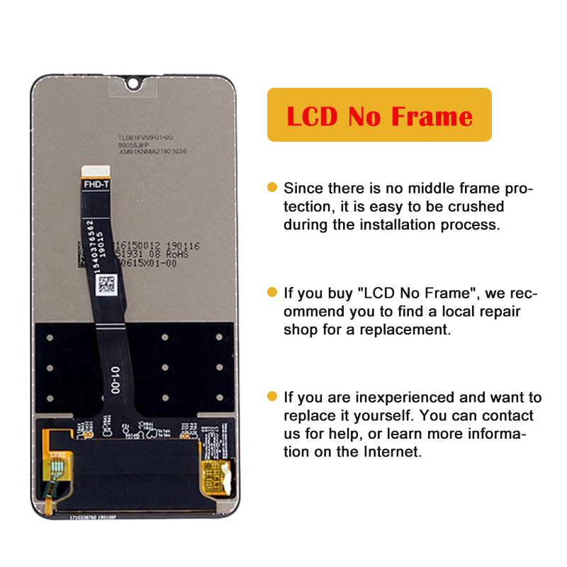6.15 d'origine Pour Huawei P30 Lite ÉCRAN LCD 10 Écran Tactile Pour Nova 4e MAR-LX1M LX1A LX2 L21MEA LX3A Remplacement D'écran D'AFFICHAGE À CRISTAUX LIQUIDES n° 3